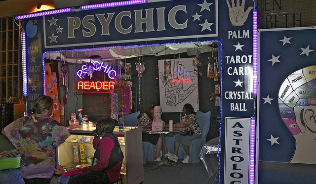 Image of a psychic's shopfront