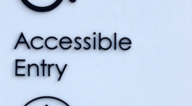 Wheelchair access sign by WELS net (CC.20)